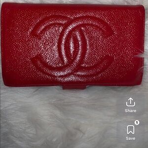 Chanel vintage caviar, leather wallet